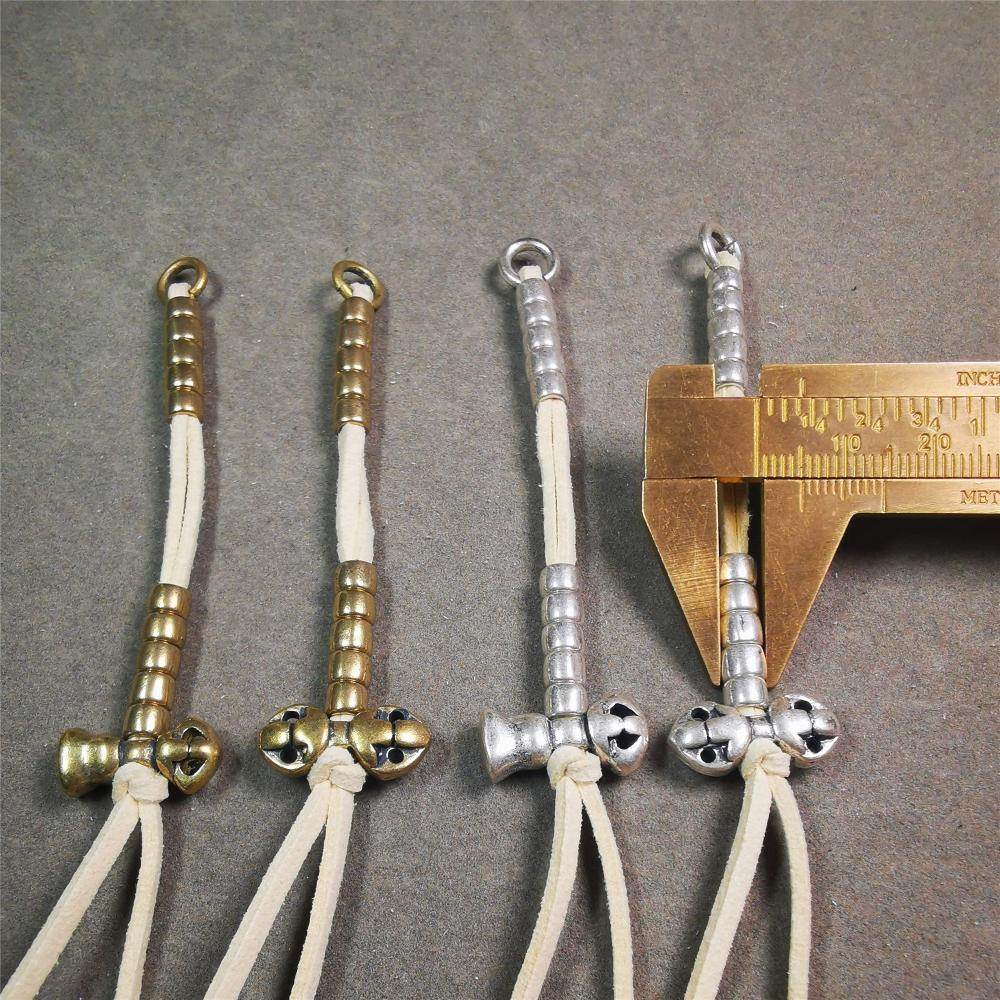 5mm Brass Prayer Bead Counters with Vajra and Bell Pendant - Gandhanra-ART