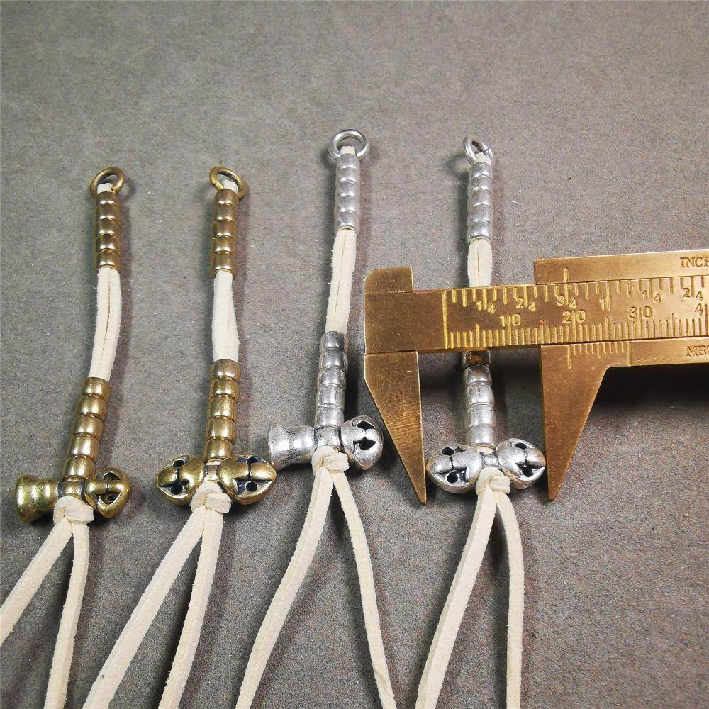 5mm Brass Prayer Bead Counters with Vajra and Bell Pendant - Gandhanra-ART
