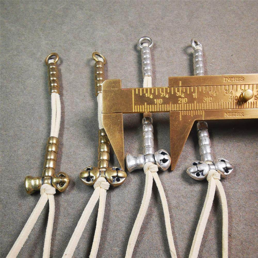 5mm Brass Prayer Bead Counters with Vajra and Bell Pendant - Gandhanra-ART