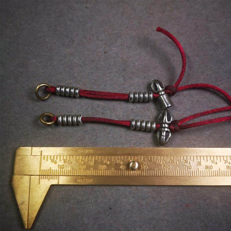 5mm White Copper Prayer Bead Counters with Dorje and Vajra Bell Pendant - Gandhanra-ART
