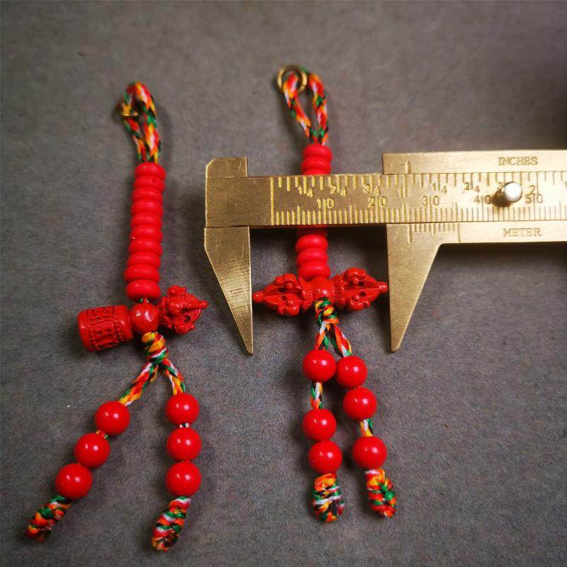 6mm Red Cinnabar Prayer Bead Counters - Gandhanra-ART