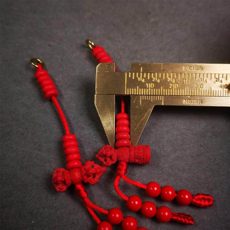 6mm Red Cinnabar Prayer Bead Counters - Gandhanra-ART