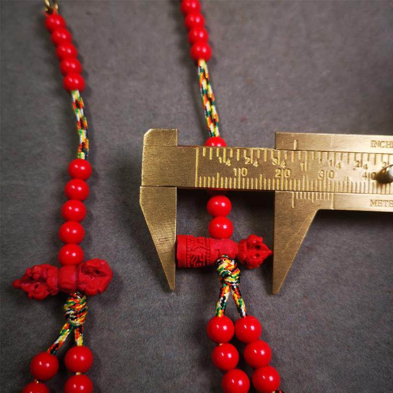 6mm Red Cinnabar Prayer Bead Counters - Gandhanra-ART