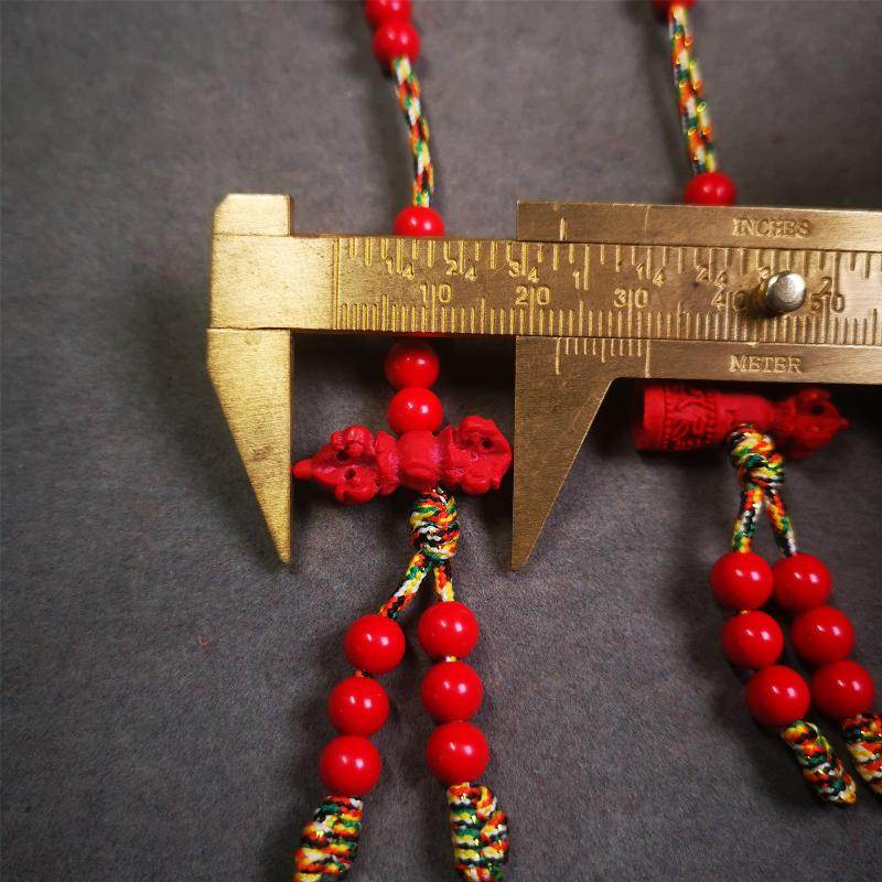 6mm Red Cinnabar Prayer Bead Counters - Gandhanra-ART