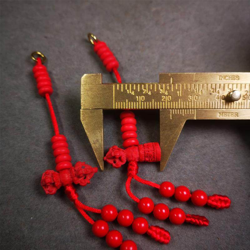 6mm Red Cinnabar Prayer Bead Counters - Gandhanra-ART