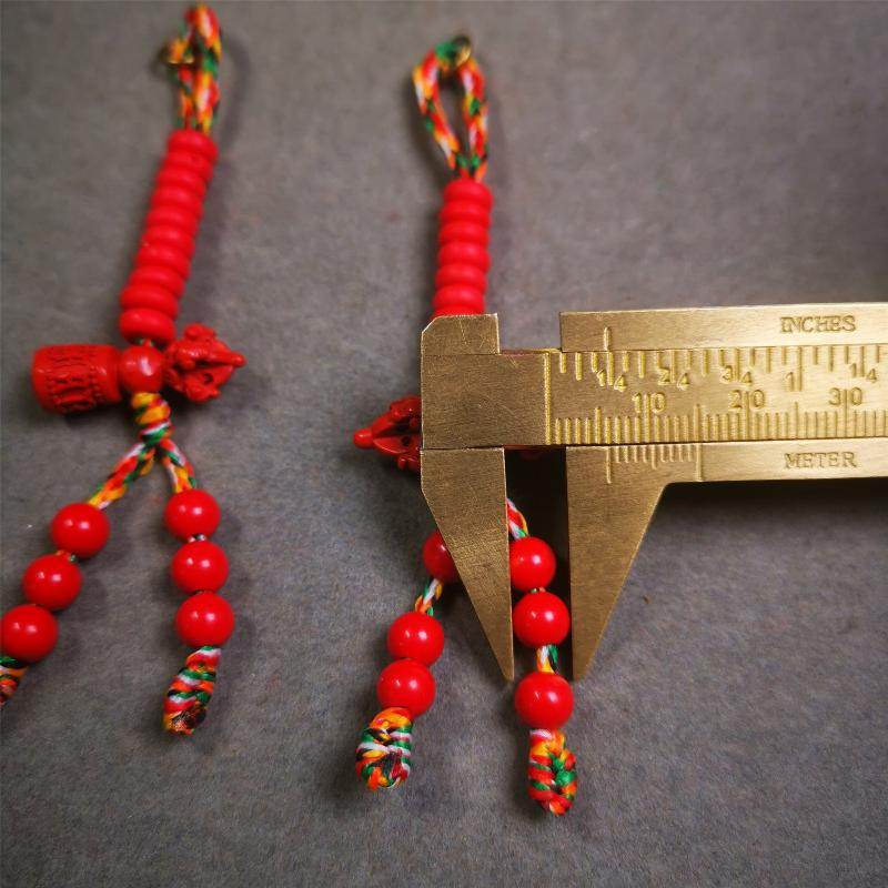 6mm Red Cinnabar Prayer Bead Counters - Gandhanra-ART