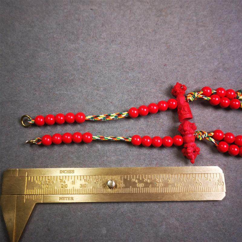 6mm Red Cinnabar Prayer Bead Counters - Gandhanra-ART