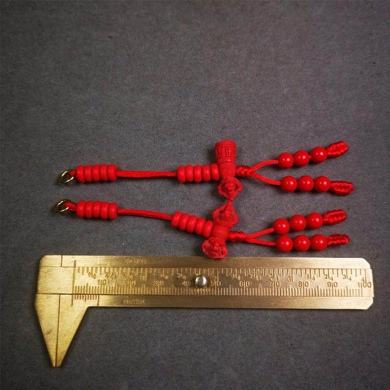 6mm Red Cinnabar Prayer Bead Counters - Gandhanra-ART