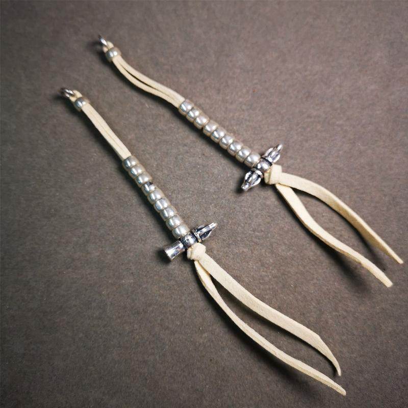 7mm Brass Prayer Bead Counters with Vajra and Bell Pendant - Gandhanra-ART