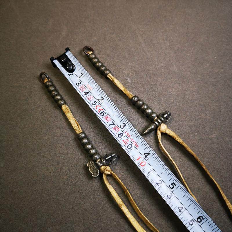 7mm Cold Iron Prayer Bead Counters with Kartika and Kila Pendant - Gandhanra-ART