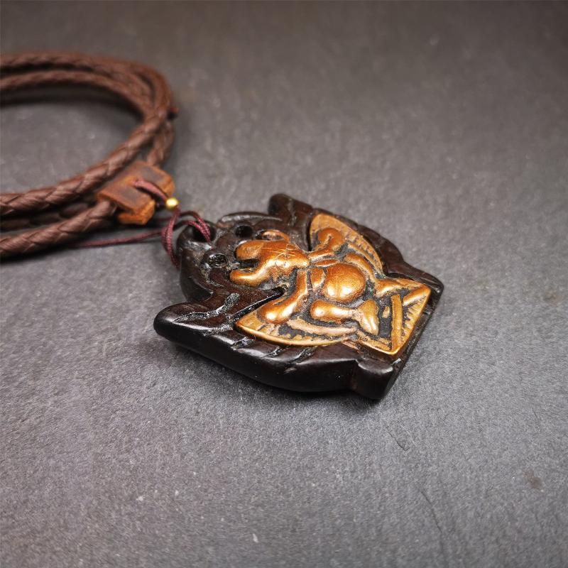 Garuda Amulet - 1.96" - Woodblock