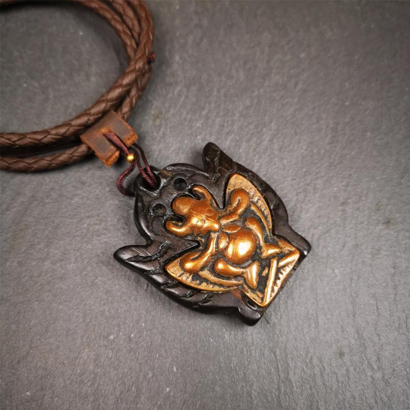 Garuda Amulet - 1.96" - Woodblock