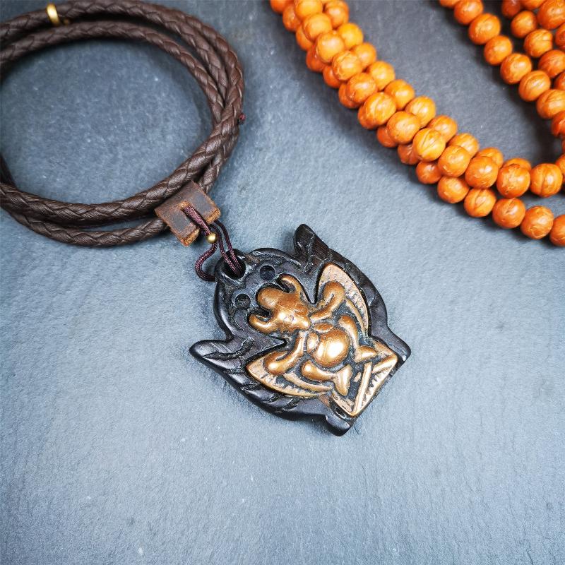 Garuda Amulet - 1.96" - Woodblock