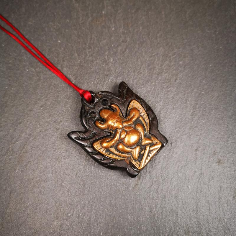 Garuda Amulet - 1.96" - Woodblock