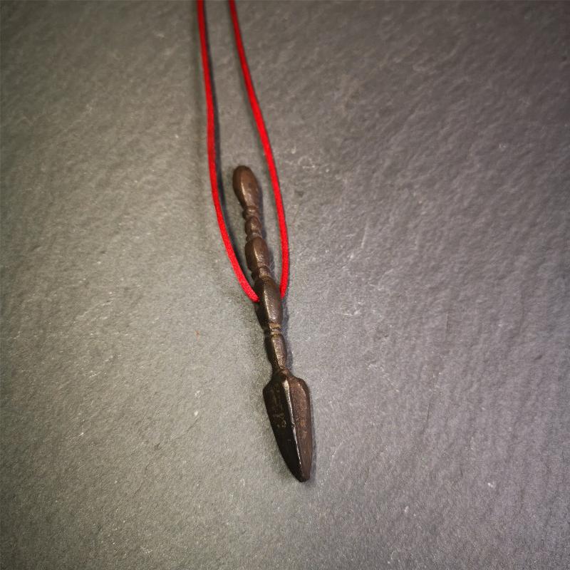 Tibetan Buddhist Amulet Pendant Kila Phurba Phurpa, 2.56" × 0.28"