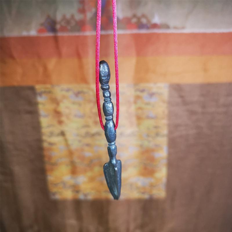 Tibetan Buddhist Amulet Pendant Kila Phurba Phurpa, 2.56" × 0.28"