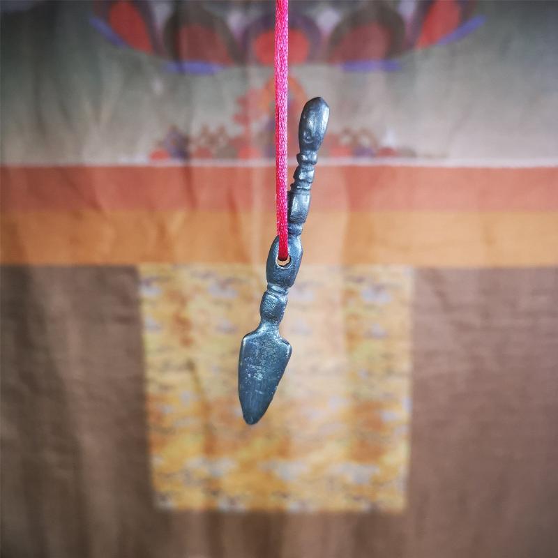 Tibetan Buddhist Amulet Pendant Kila Phurba Phurpa, 2.56" × 0.28"