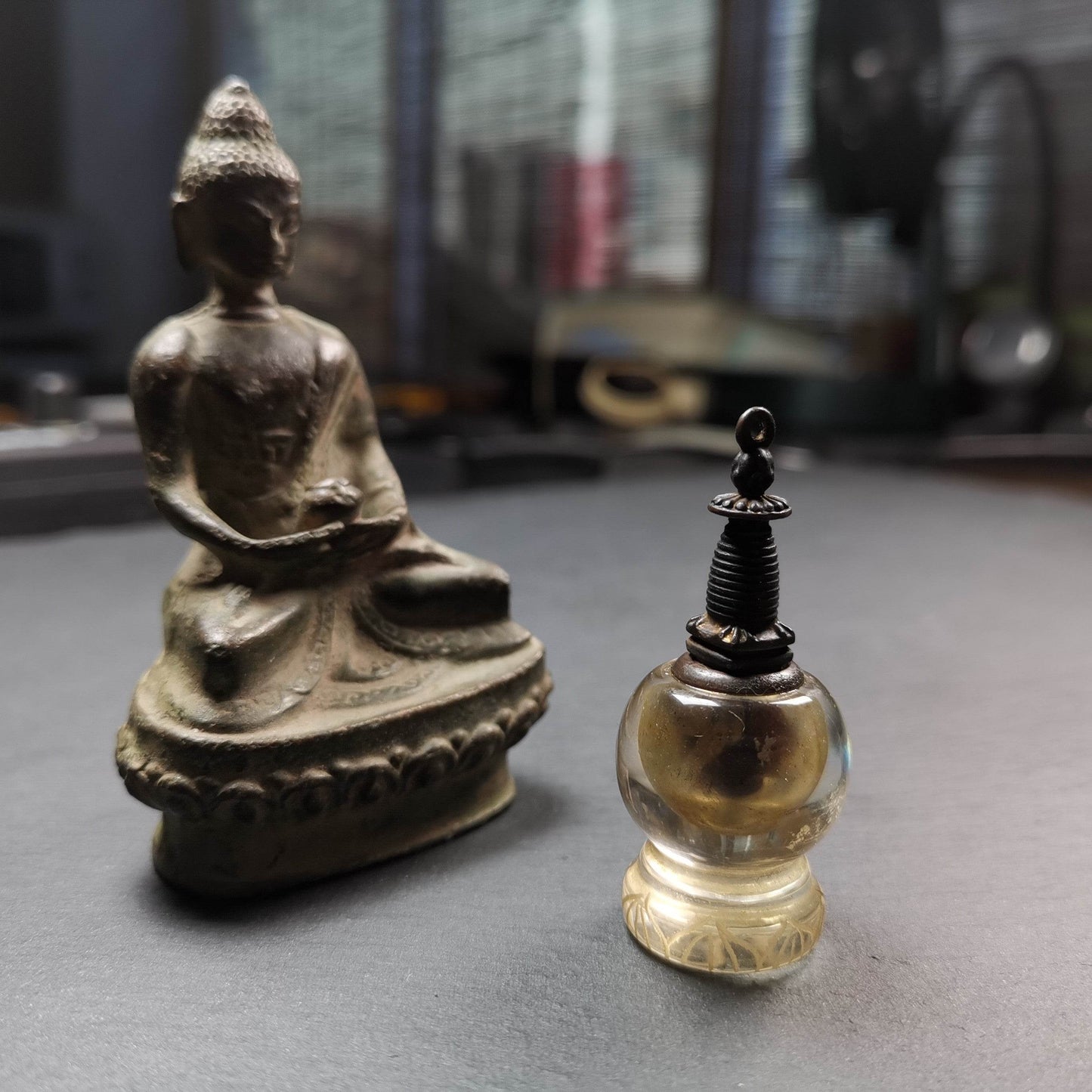 Buddhist Amulet,Crystal Stupa Pendant,Pagoda,Buddhist Tower,Gau Shrine - Gandhanra-ART