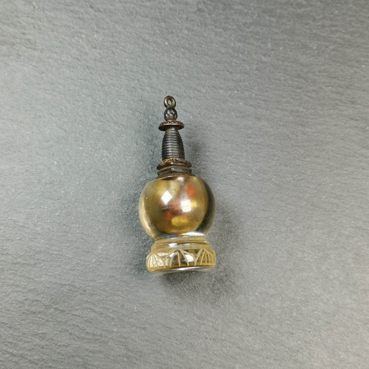 Buddhist Amulet,Crystal Stupa Pendant,Pagoda,Buddhist Tower,Gau Shrine - Gandhanra-ART