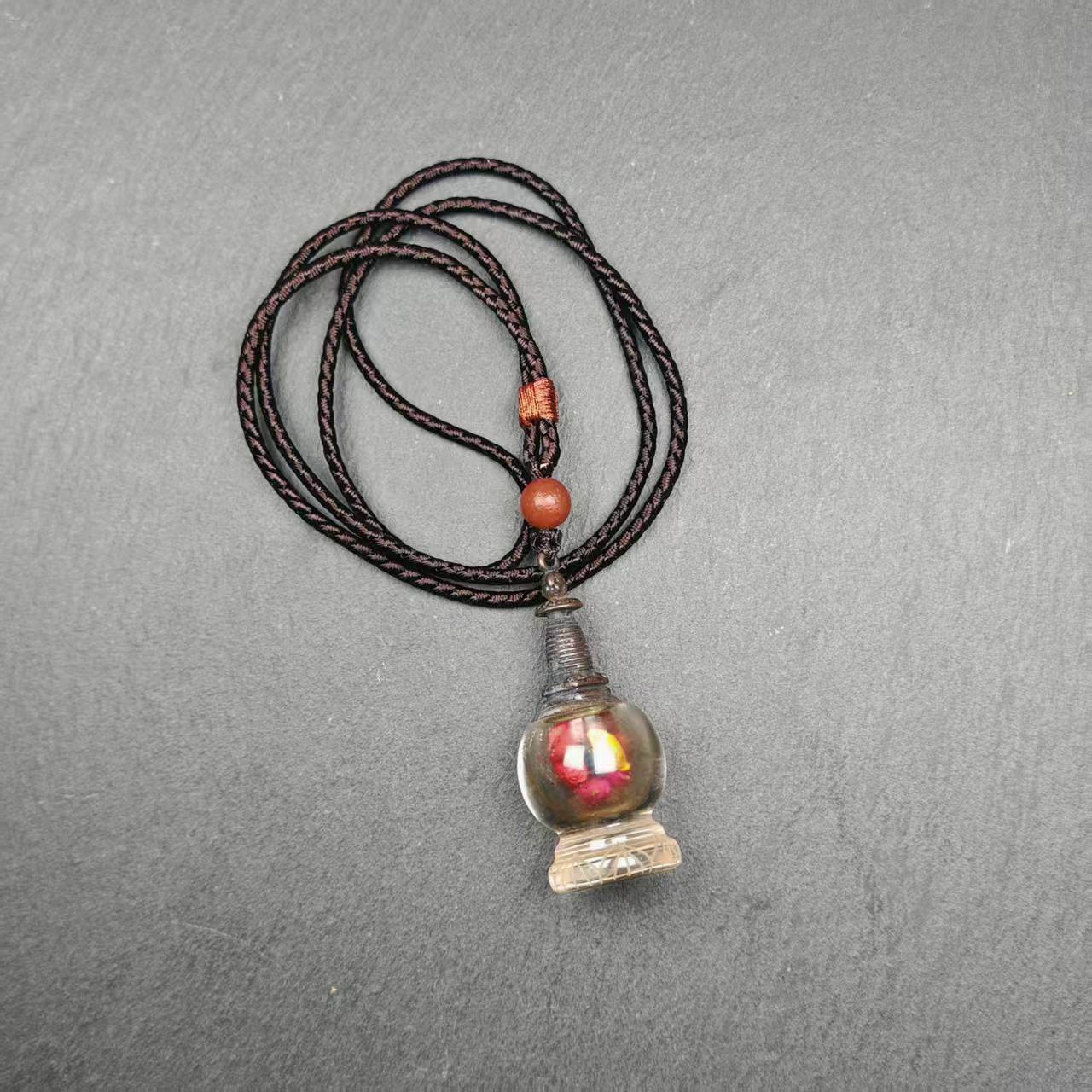 Buddhist Amulet,Crystal Stupa Pendant,Pagoda,Buddhist Tower,Gau Shrine - Gandhanra-ART