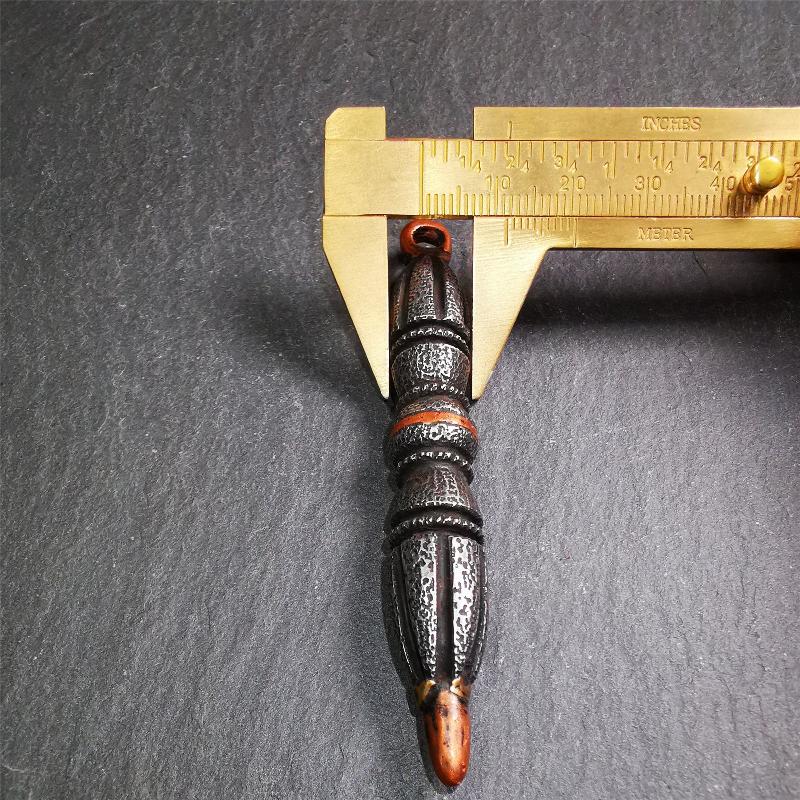 Nine-pronged Vajra Dorje Amulet,Tibetan Buddhism Ritual Implement 86mm