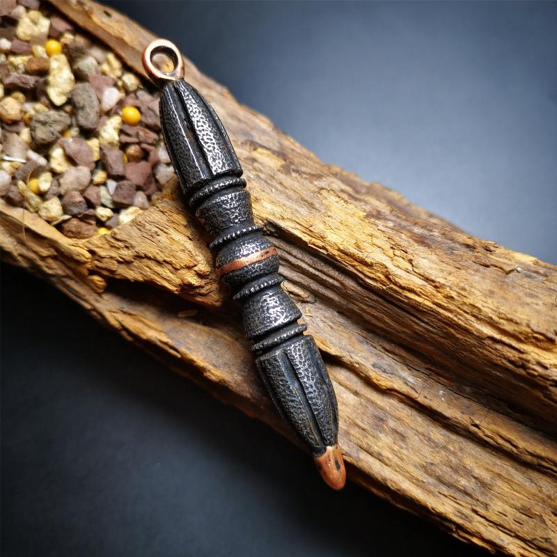 Nine-pronged Vajra Dorje Amulet,Tibetan Buddhism Ritual Implement 86mm