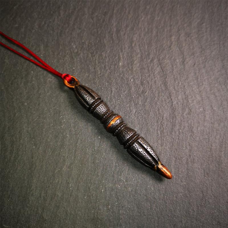 Nine-pronged Vajra Dorje Amulet,Tibetan Buddhism Ritual Implement 86mm