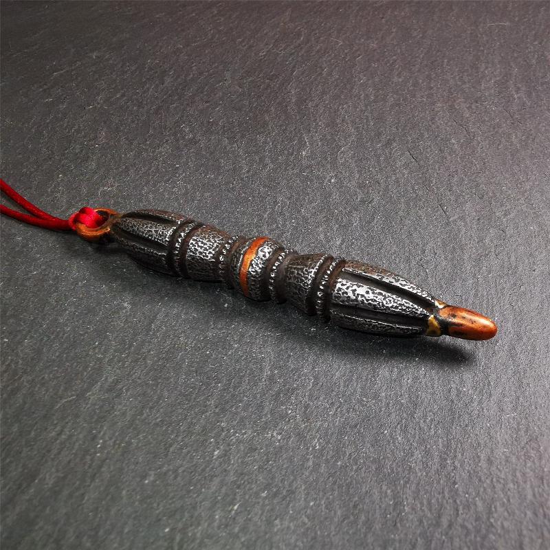 Nine-pronged Vajra Dorje Amulet,Tibetan Buddhism Ritual Implement 86mm