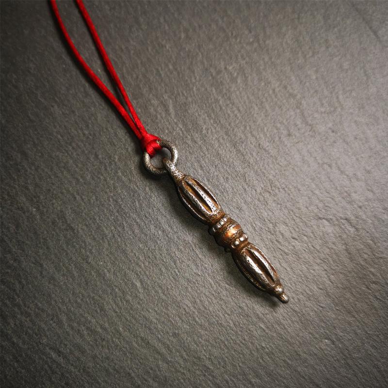 Nine-pronged Vajra Dorje Amulet,Tibetan Buddhism Ritual Implement 5cm