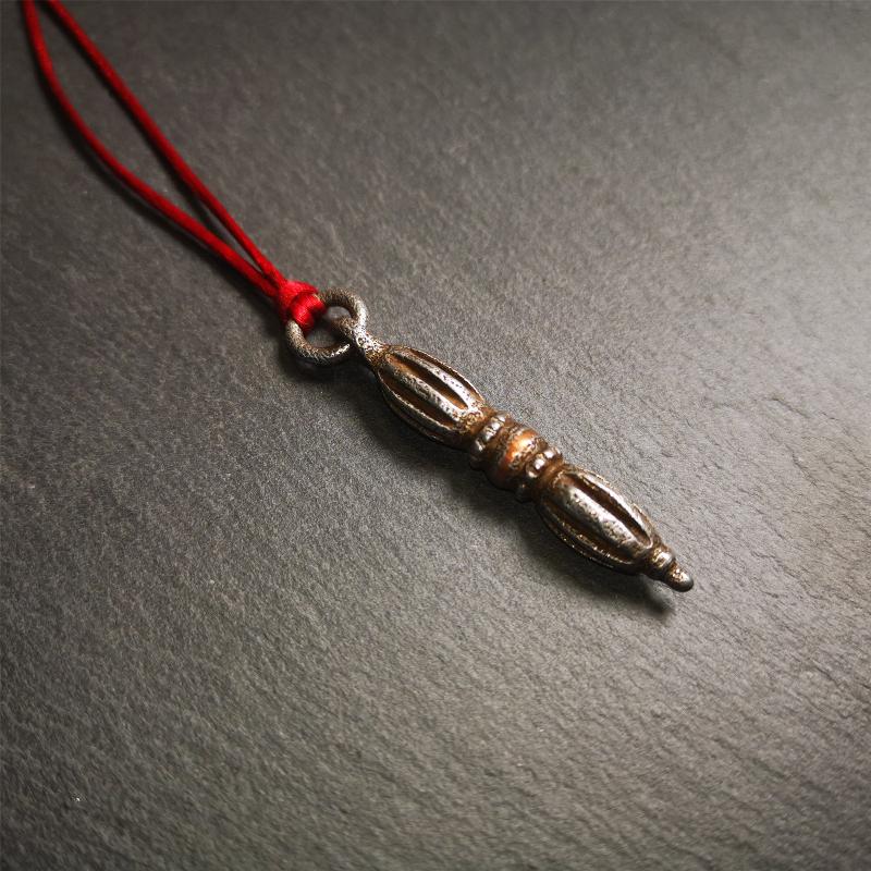 Nine-pronged Vajra Dorje Amulet,Tibetan Buddhism Ritual Implement 5cm