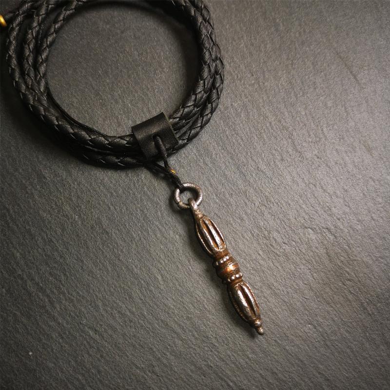 Nine-pronged Vajra Dorje Amulet,Tibetan Buddhism Ritual Implement 5cm
