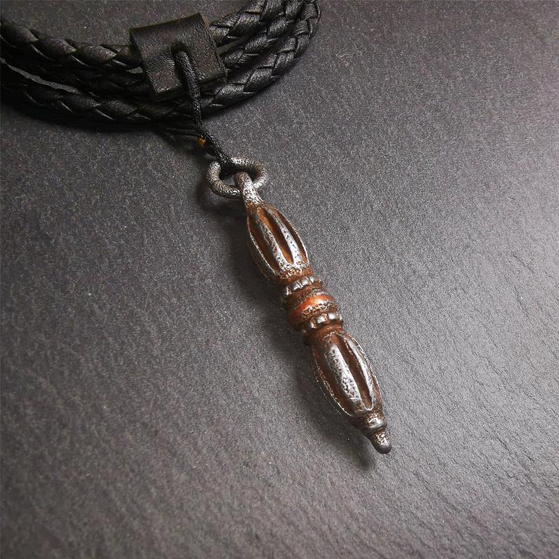 Nine-pronged Vajra Dorje Amulet,Tibetan Buddhism Ritual Implement 5cm