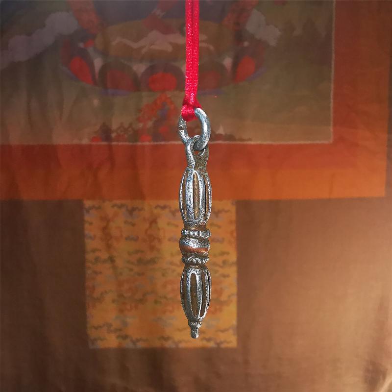 Nine-pronged Vajra Dorje Amulet,Tibetan Buddhism Ritual Implement 5cm