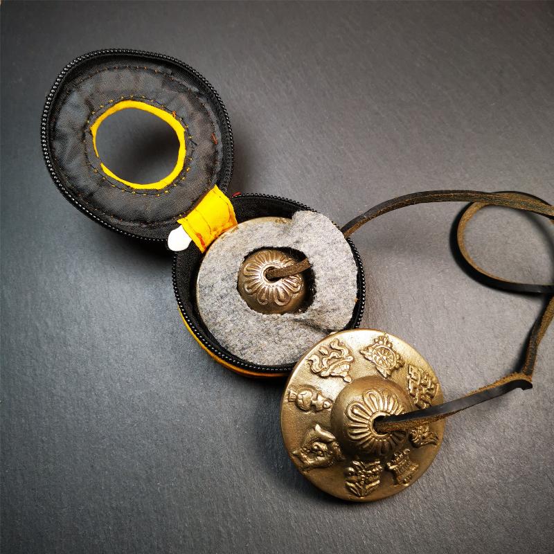 Brass Tingsha Set - Astamangal - 2.6"