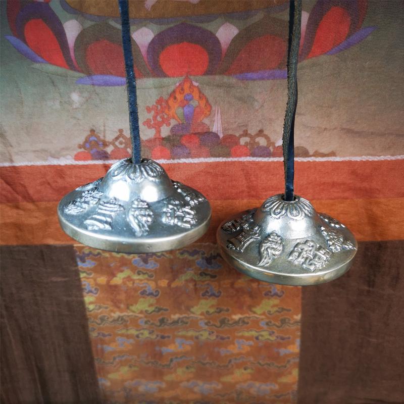 Brass Tingsha Set - Astamangal - 2.6"