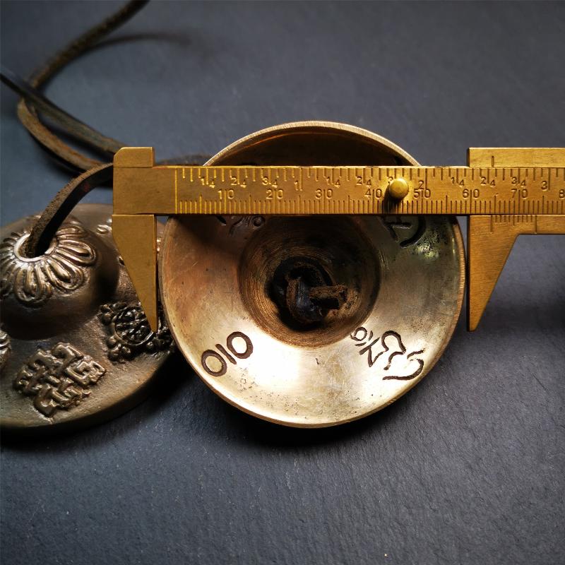 Brass Tingsha Set - Astamangal - 2.6"