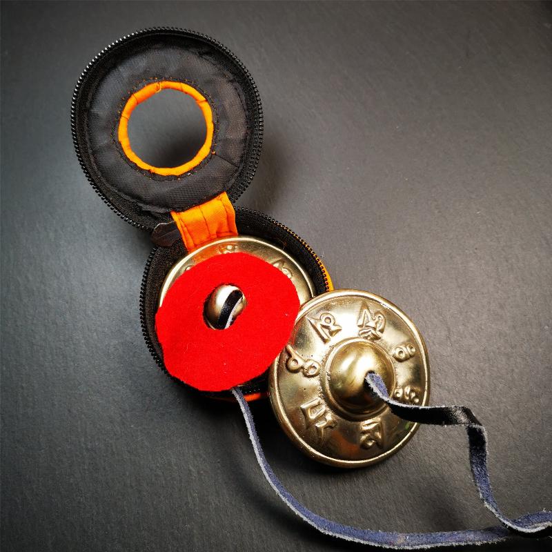 Bronze Tingsha Set - Om Mantra - 2.7"