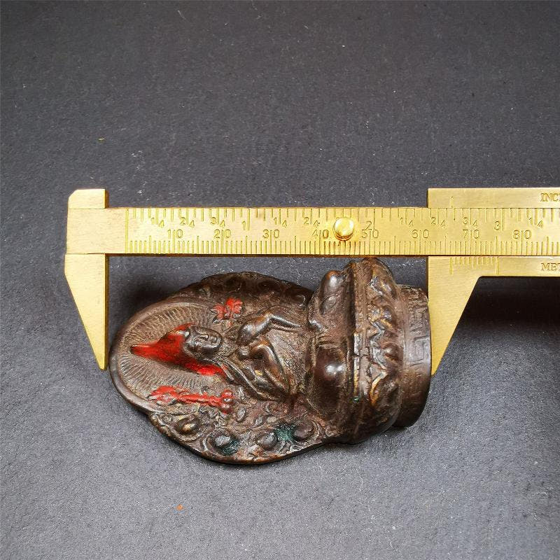 Je Tsongkhapa 2.6" - Tibetan Buddhist statue, size reference