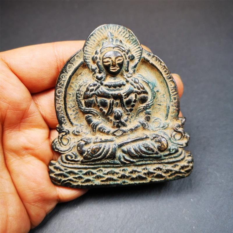Gandhanra Handmade Tibetan Buddhist Statue,Amitayus Statue, Buddha Of Infinite Life,40 Years Old