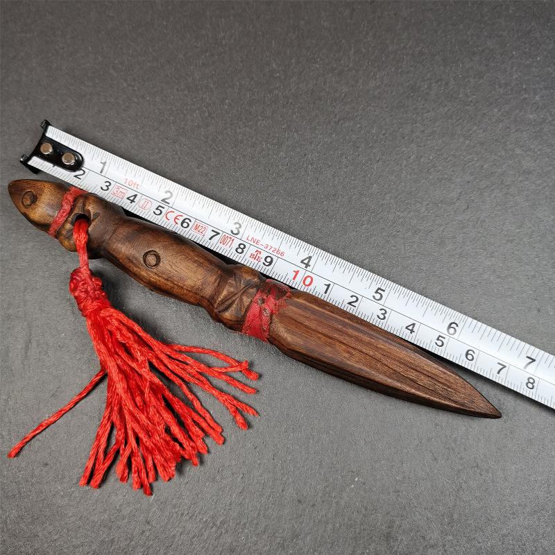 This handmade Dorje Phurba was collected from Derge, Tibet,used in Mahakala buddhist pujas in Gengqing monastery, made of sandalwood, very delicate. You can put it in your Buddhist hall or altar as a ritual decoration
