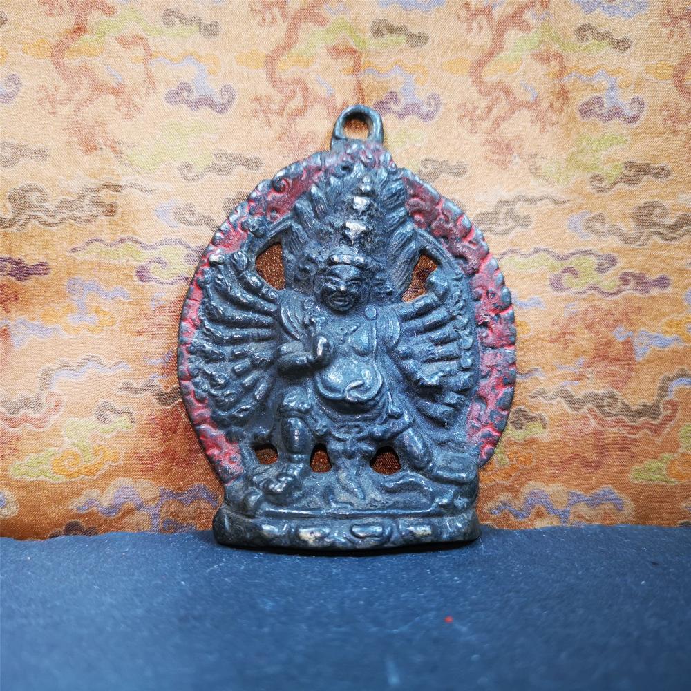 Gandhanra Vintage Tibetan Buddhist Statue,Yamantaka,Vajrabhairava,40 Years Old