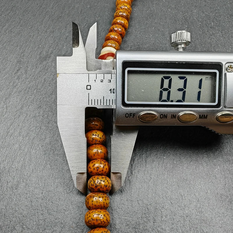 Old 8+mm 108 Lotus Seed Mala Necklace