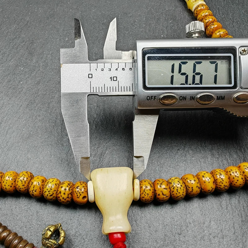 Old 8+mm 108 Lotus Seed Mala Necklace