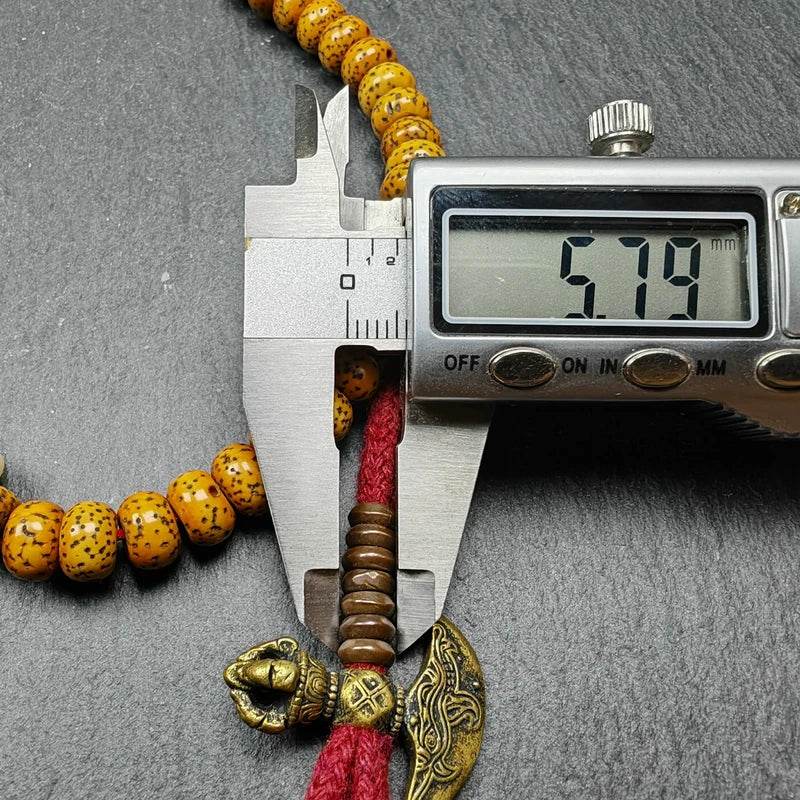Old 8+mm 108 Lotus Seed Mala Necklace - Gandhanra-ART
