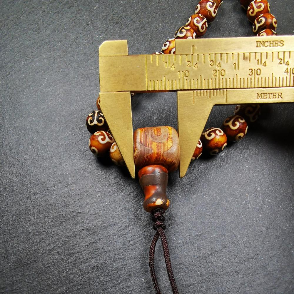 0.3" Shale Stone Mala,33" Gandhanra-ART