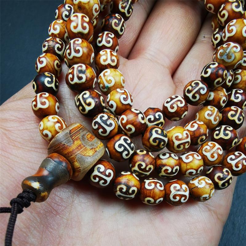 0.3" Shale Stone Mala,33"