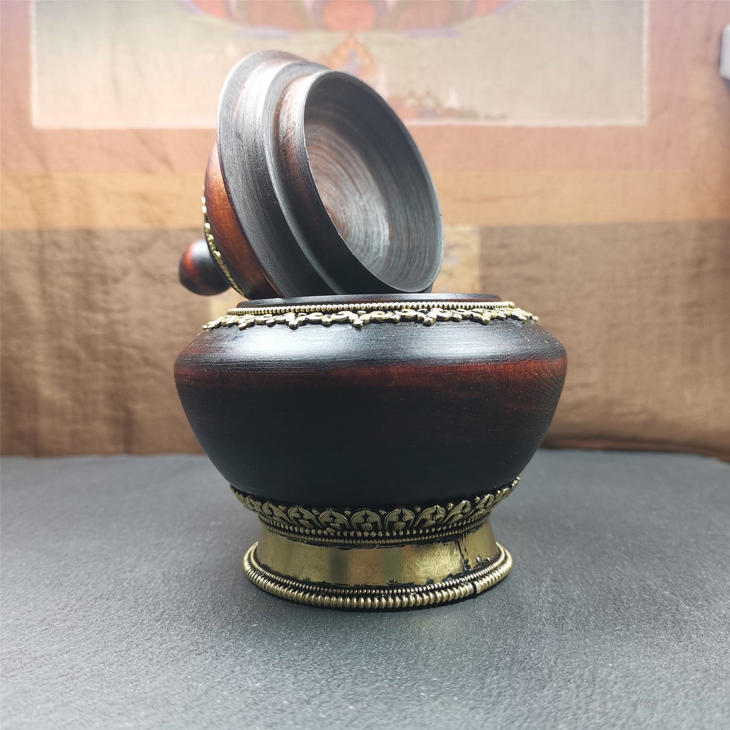 Wood Offering Bowl 6.3"