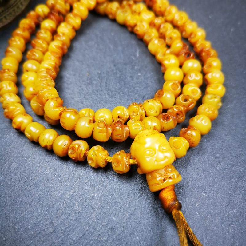 7mm Yak Bone Mala,66cm - Gandhanra-ART