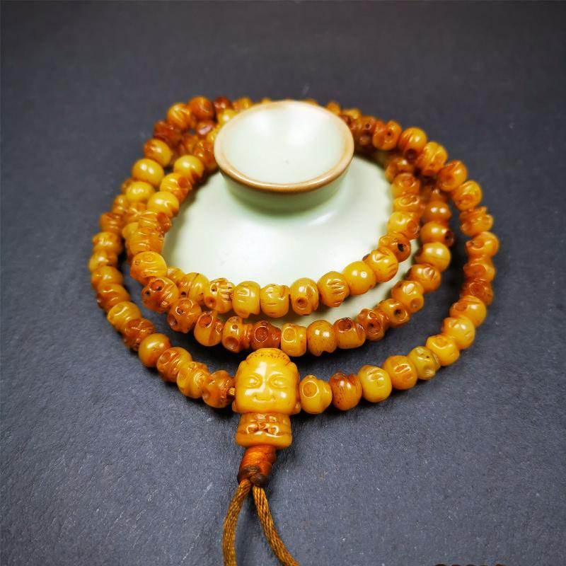 7mm Yak Bone Mala,66cm - Gandhanra-ART