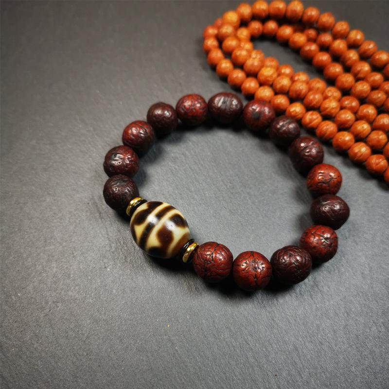 Tiger Tooth Dzi Bracelet - Gandhanra-ART